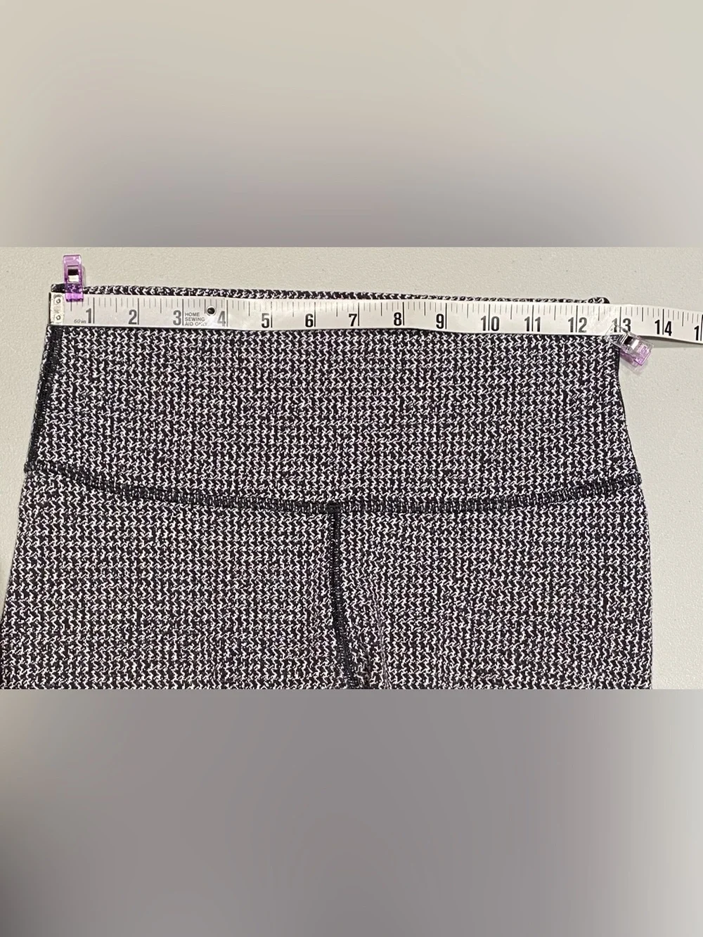 lululemon Wunder Under Crop High-Rise Leggings, Houndstooth, size 6